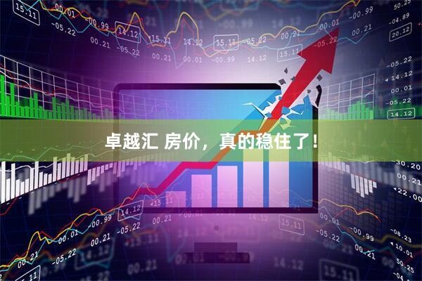 卓越汇 房价,真的稳住了!