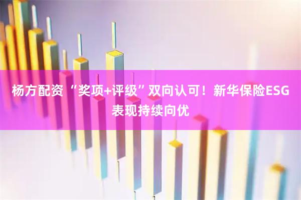 杨方配资 “奖项+评级”双向认可!新华保险ESG表现持续向优